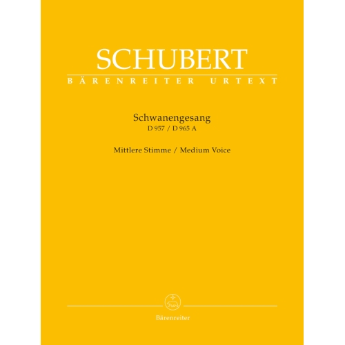 Schwanengesang Medium Voice & PIano - Franz Schubert