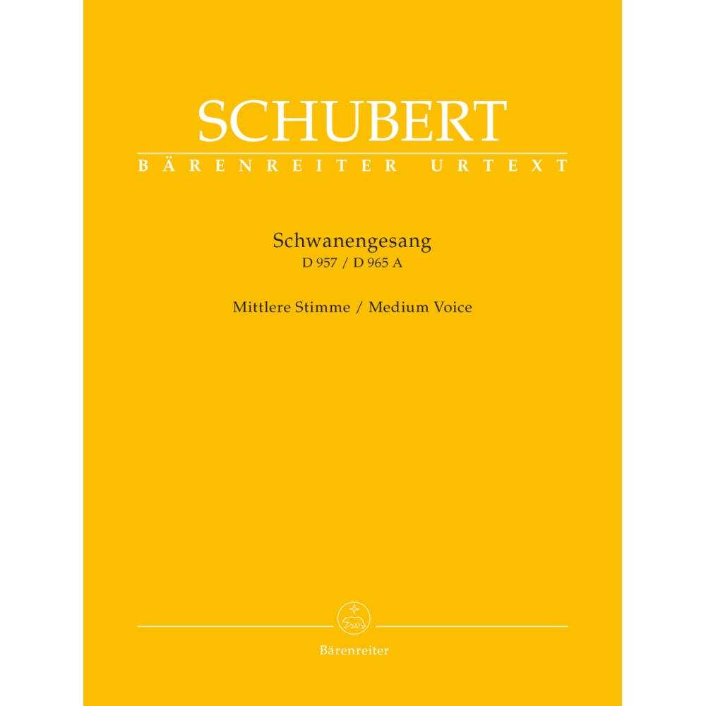 Schwanengesang Medium Voice & PIano - Franz Schubert