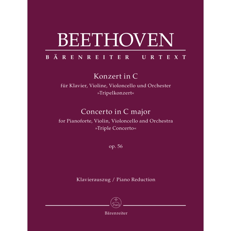 Triple Concerto in C major Op. 56 for Piano, Violin, Violoncello & Orchestra Piano Reduction - Ludwig van Beethoven