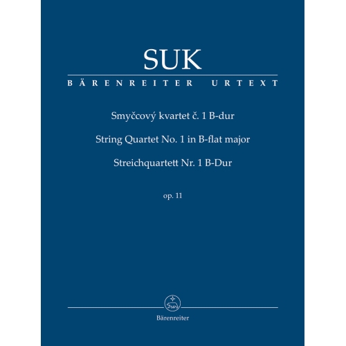 String Quartet No.1 in B-flat major Op.11 Study Score - Josef Suk