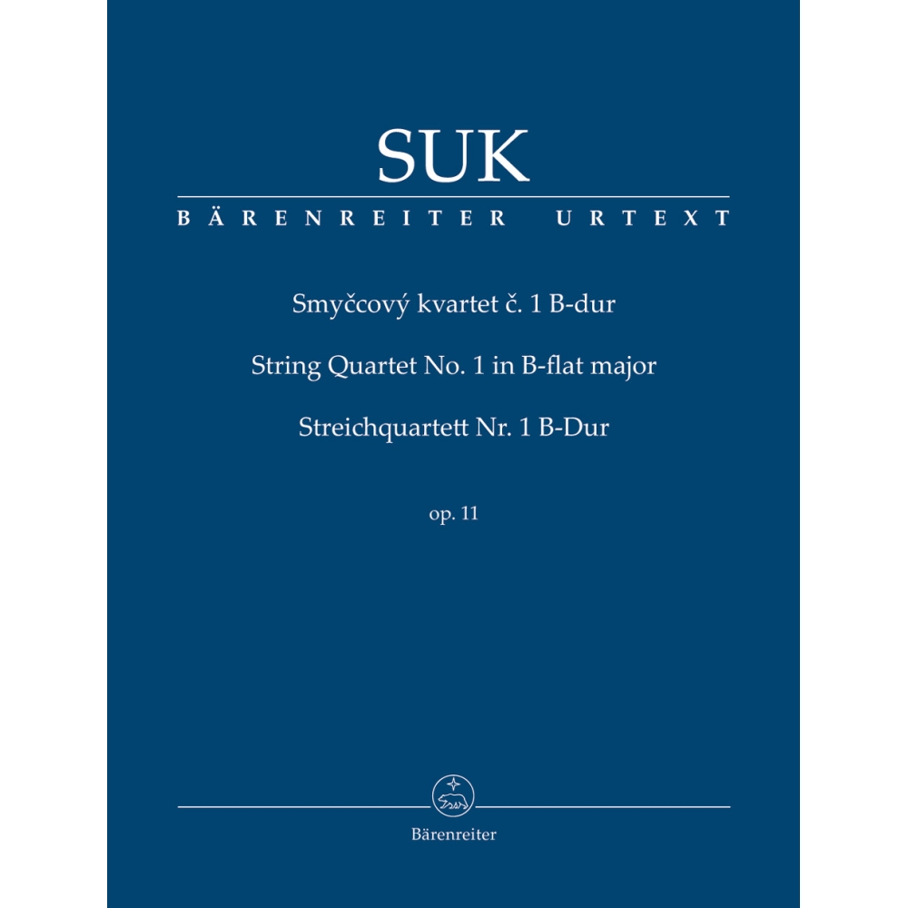 String Quartet No.1 in B-flat major Op.11 Study Score - Josef Suk