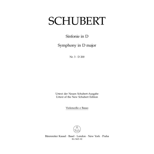 Symphony No. 3 in D (D.200) Cello/Double Bass - Franz Schubert