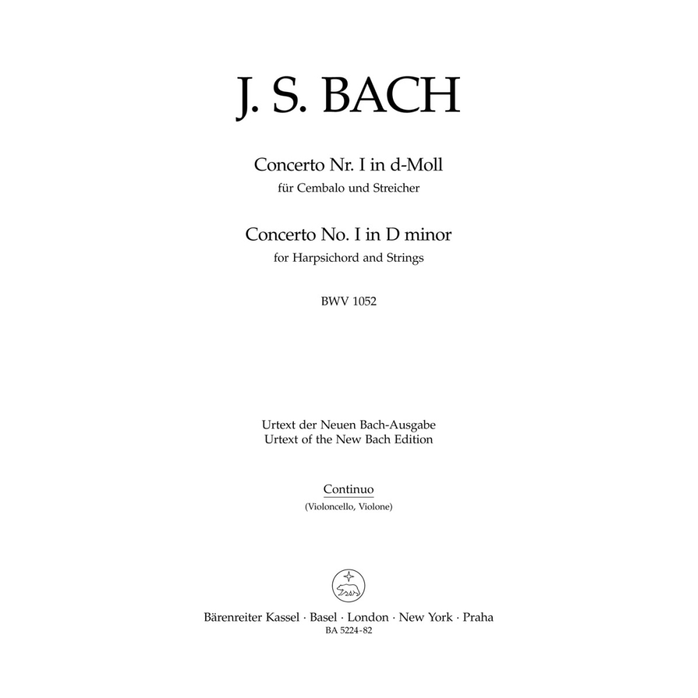 Concerto for Keyboard No. 1 in D minor (BWV 1052) Cello/Double Bass - Johann Sebastian Bach