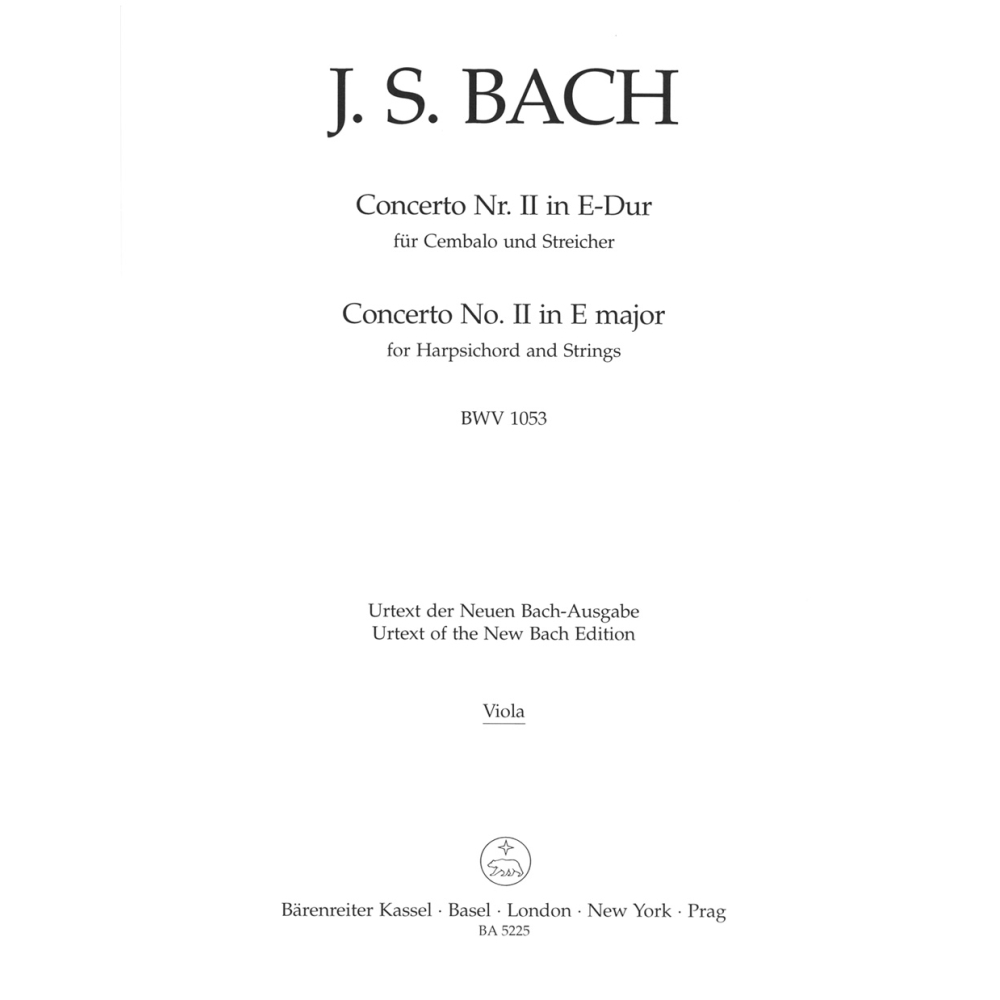 Concerto for Keyboard No. 2 in E (BWV 1053) Viola - Johann Sebastian Bach