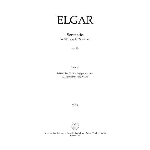 Serenade for Strings, Op.20 Viola - Edward Elgar