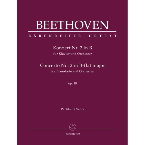 Concerto No.2 in B-flat major Op.19 for Piano Full Score - Ludwig van Beethoven