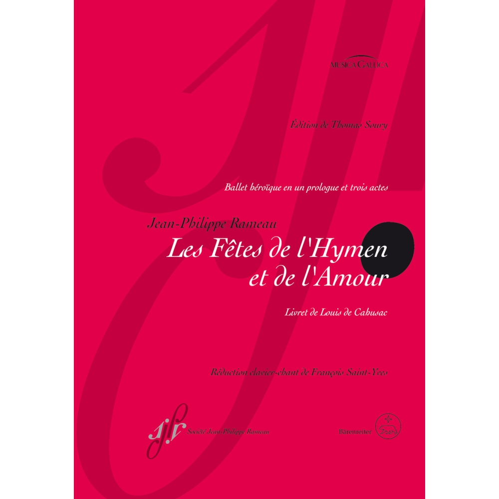 Les Fetes de lHymen at de lAmour Vocal Score - Jean-Philippe Rameau