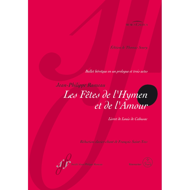 Les Fetes de lHymen at de lAmour Vocal Score - Jean-Philippe Rameau