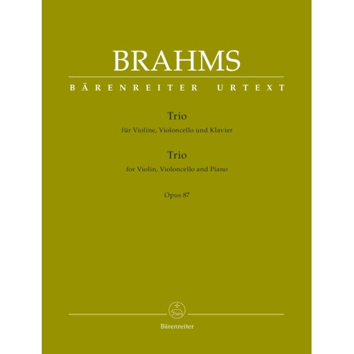 Piano Trio in C major Op.87 Score & Parts - Johannes Brahms