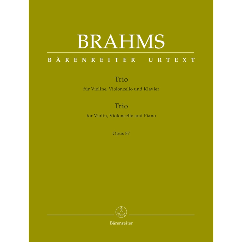 Piano Trio in C major Op.87 Score & Parts - Johannes Brahms