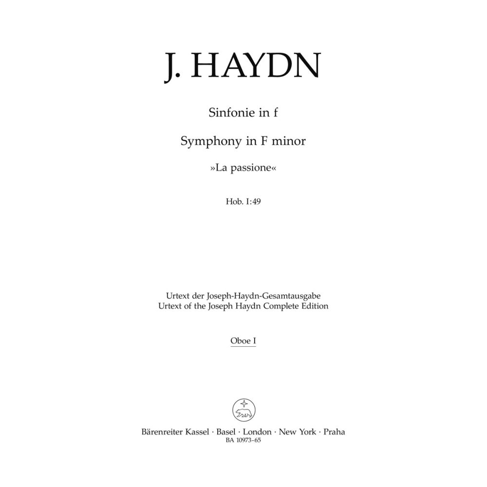 Symphony No.49 in F minor (La passione) (Hob.I:49) Wind set - Franz Joseph Haydn