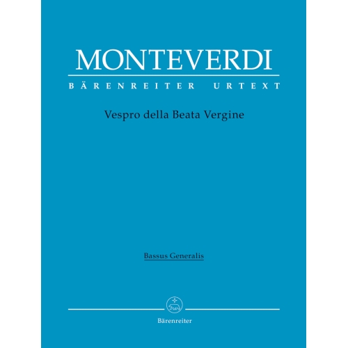 Vespers 1610, Vespro della Beata Vergine Basso continuo (Bassus Generalis) - Claudio Monteverdi