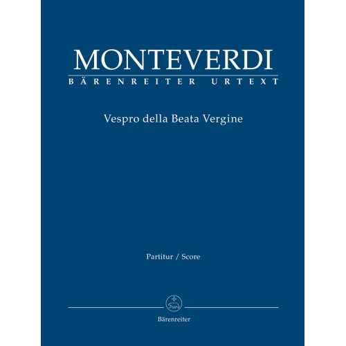 Vespers 1610, Vespro della Beata Vergine Full Score - Claudio Monteverdi