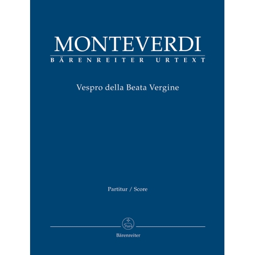 Vespers 1610, Vespro della Beata Vergine Full Score - Claudio Monteverdi