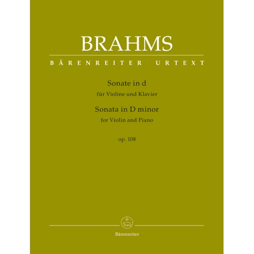 Brahms, Johannes - Violin Sonata in D minor, Opus 108