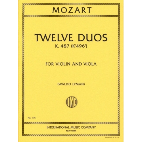 Mozart, W.A - 12 Duets for Violin and Viola, K487 (496a)