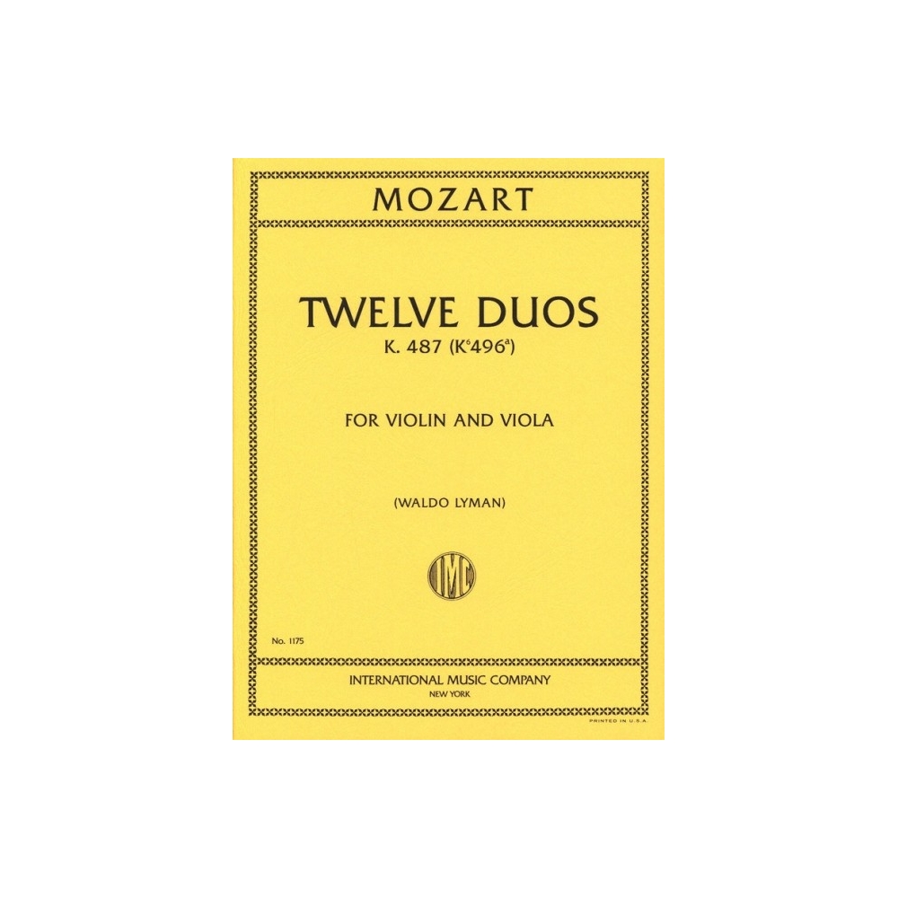 Mozart, W.A - 12 Duets for Violin and Viola, K487 (496a)