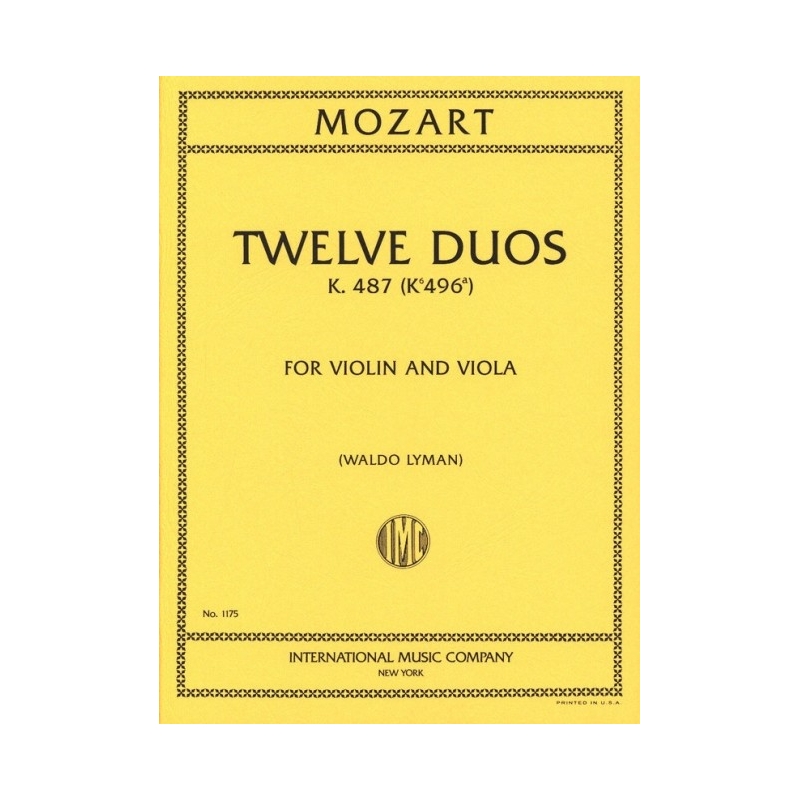 Mozart, W.A - 12 Duets for Violin and Viola, K487 (496a)
