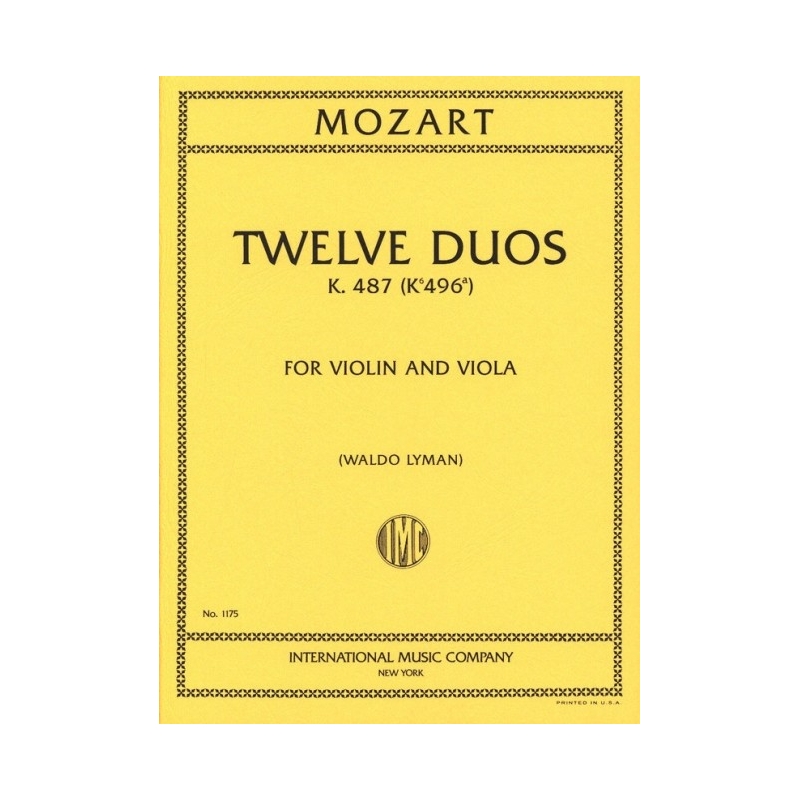 Mozart, Wolfgang Amadeus - 12 EASY DUETS KV 487 (496a)