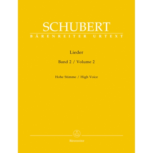 Schubert, Franz - Lieder, Vol. 2 - High Voice (New Edition) (Op.26-79) (Urtext).