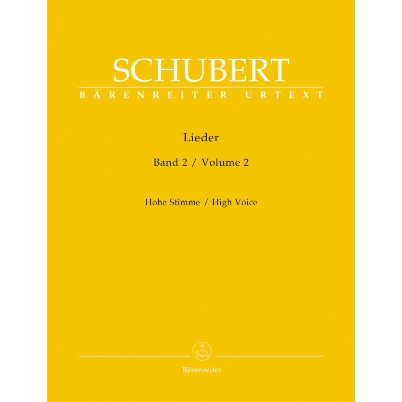 Schubert, Franz - Lieder, Vol. 2 - High Voice (New Edition) (Op.26-79) (Urtext).