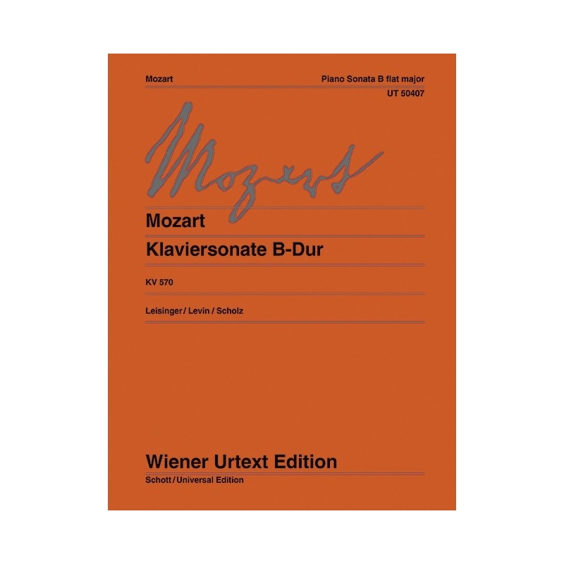 Mozart, Wolfgang Amadeus - Piano Sonata in B flat major KV 570 