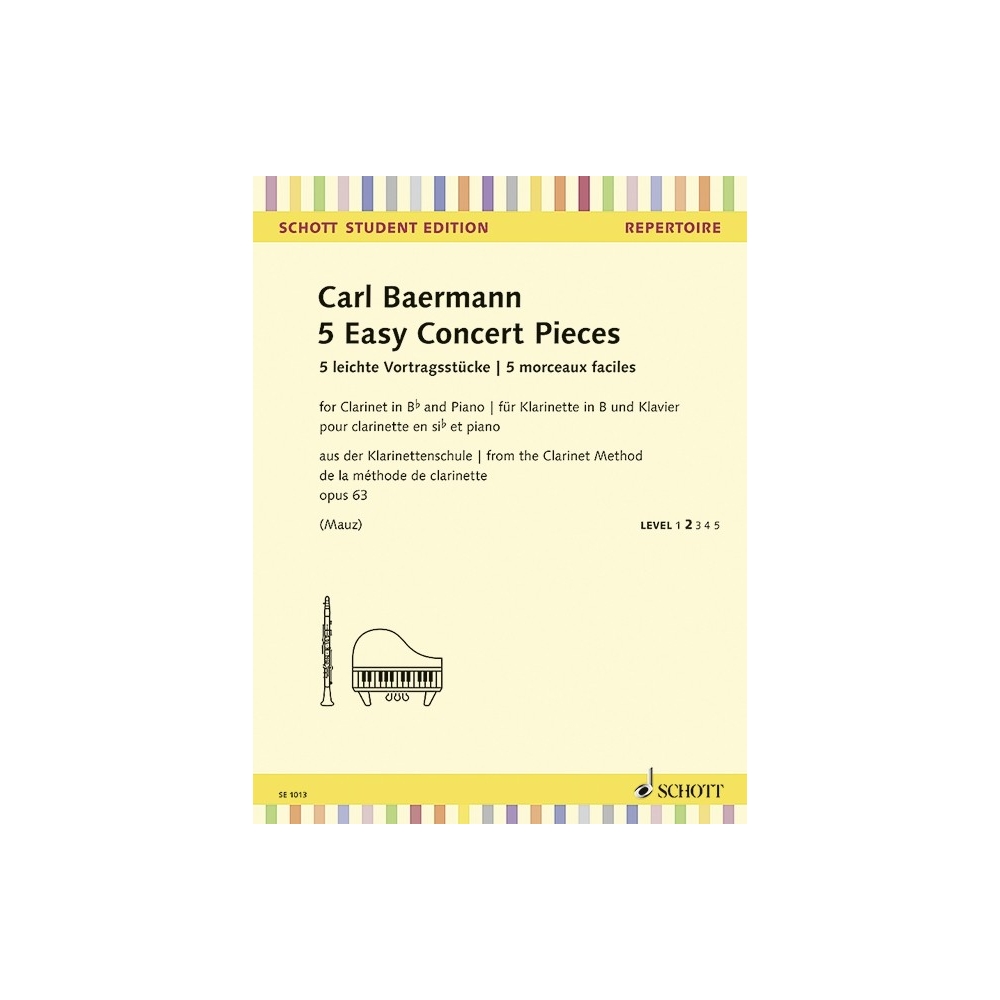 Baermann, Carl - 5 Easy Concert Pieces op. 63 