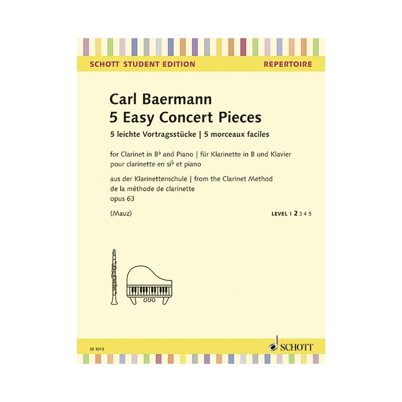 Baermann, Carl - 5 Easy Concert Pieces op. 63 
