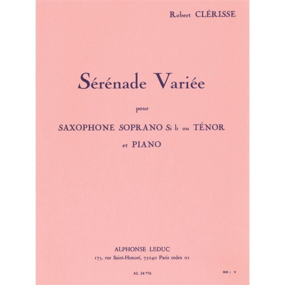 Clerisse, Robert - Serenade Variee (Tenor Saxophone & Piano)