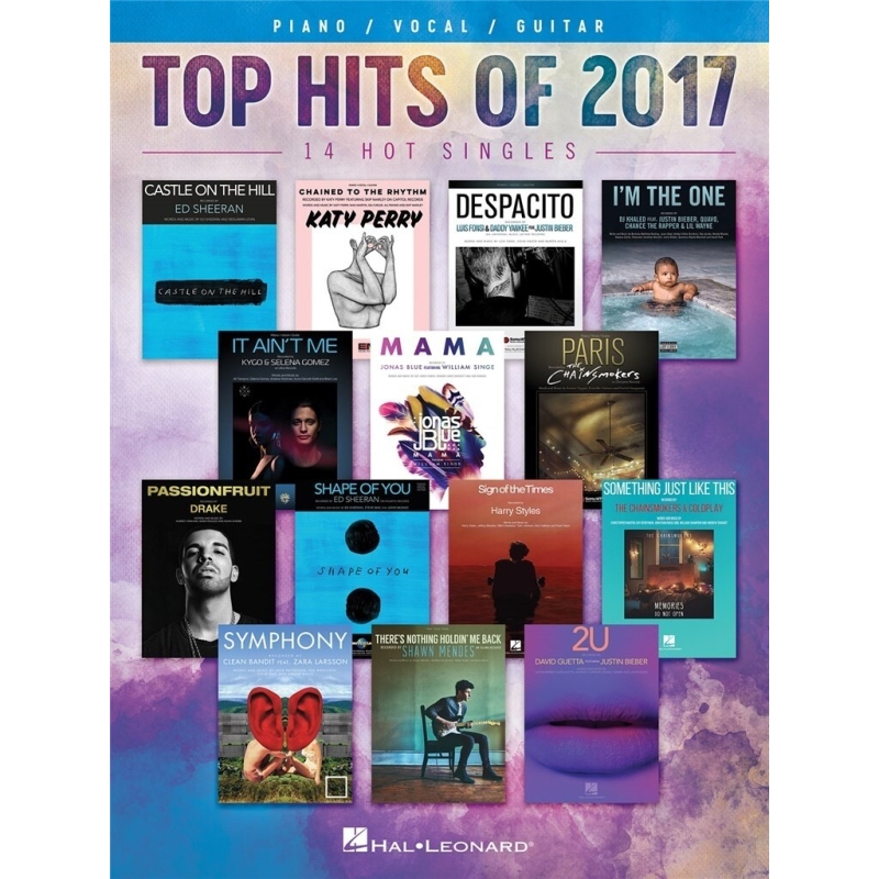 Top Hits of 2017 (Piano, Vocal, Guitar)