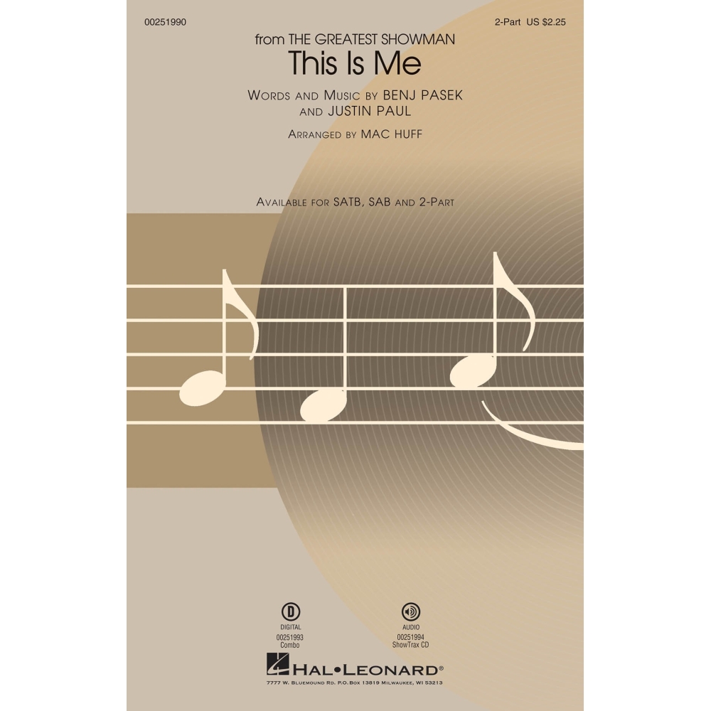 Pasek & Paul - This Is Me: 2-Part Choir and Piano