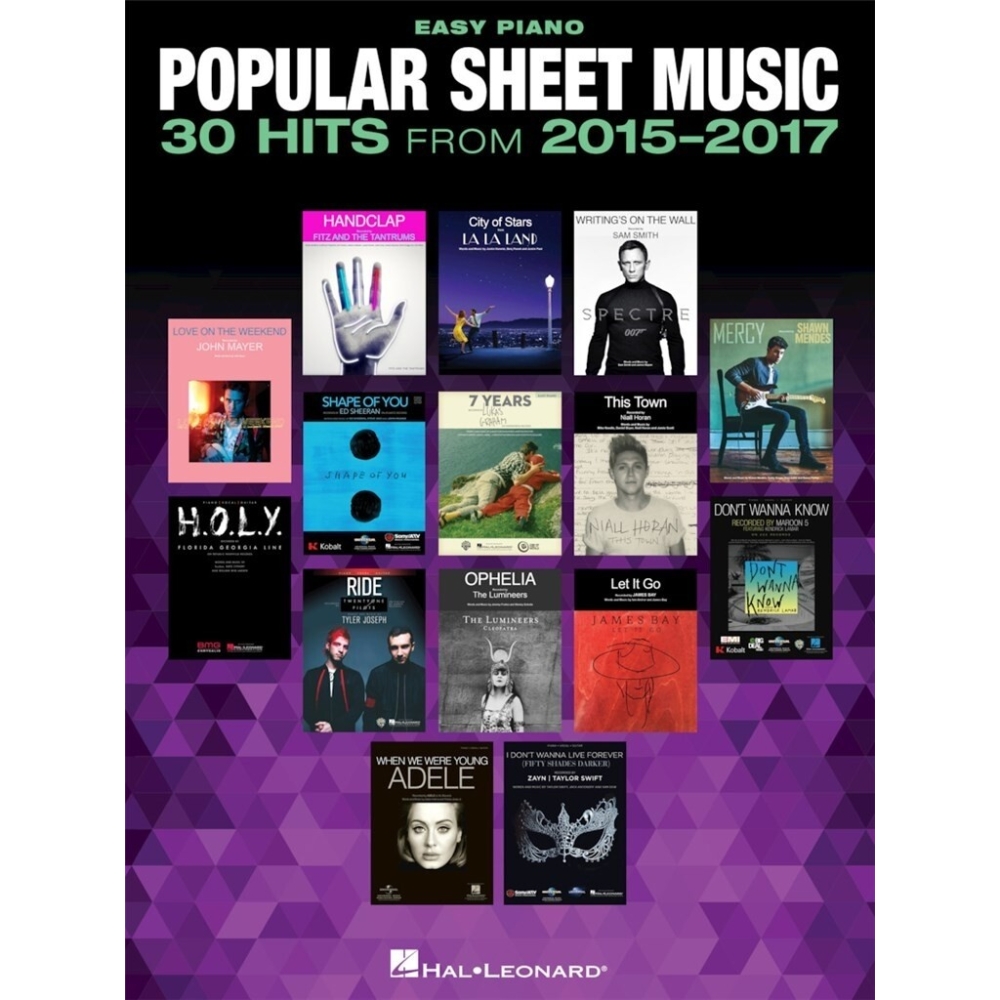 Popular Sheet Music - 30 Hits From 2015-2017 - Easy Piano