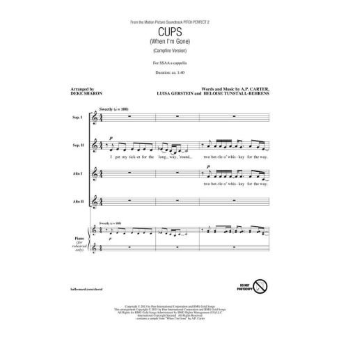 Cups (When I'm Gone)