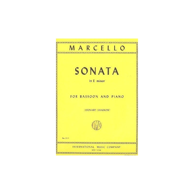 Marcello, Benedetto - Sonata in E minor for Bassoon and Piano