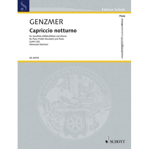 Genzmer, Harold - Capriccio Notturno for Flute or Treble Recorder