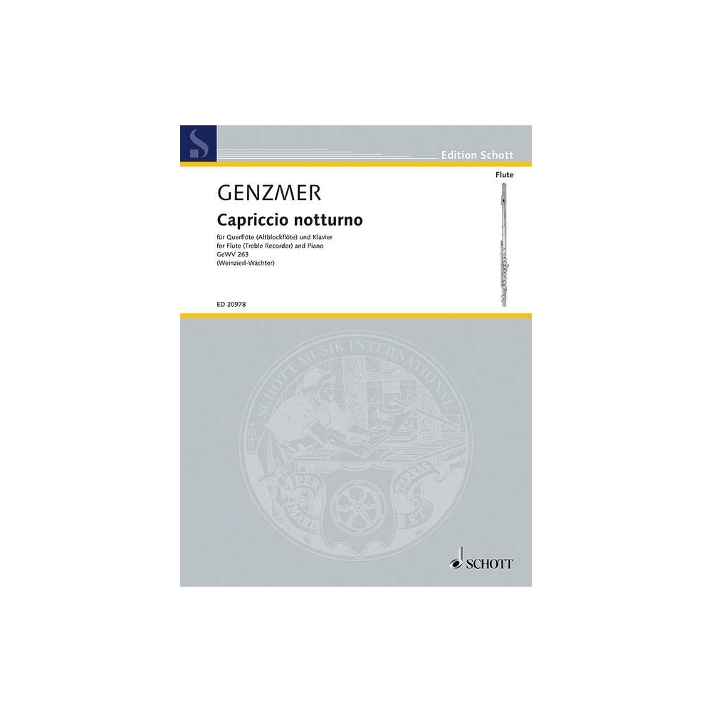 Genzmer, Harold - Capriccio Notturno for Flute or Treble Recorder