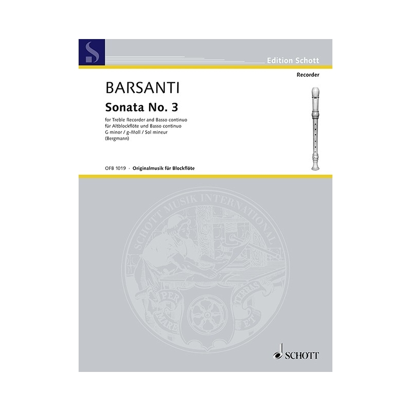 Barsanti, Francesco - Sonata No. 3 G minor