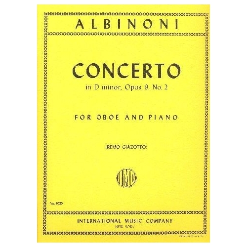 Albinoni, Tomaso - Concerto in D minor Op.9 No.2