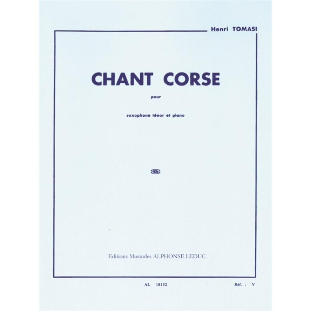 Tomasi, H -  Chant Corse for Tenor Saxophone