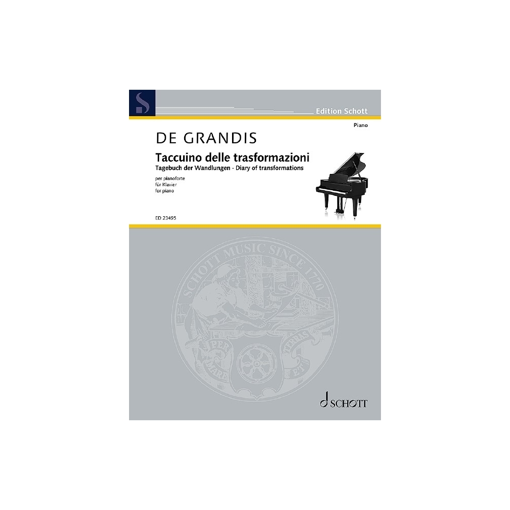 Grandis, Renato de - Diary of transformations, in form of a chaconne 