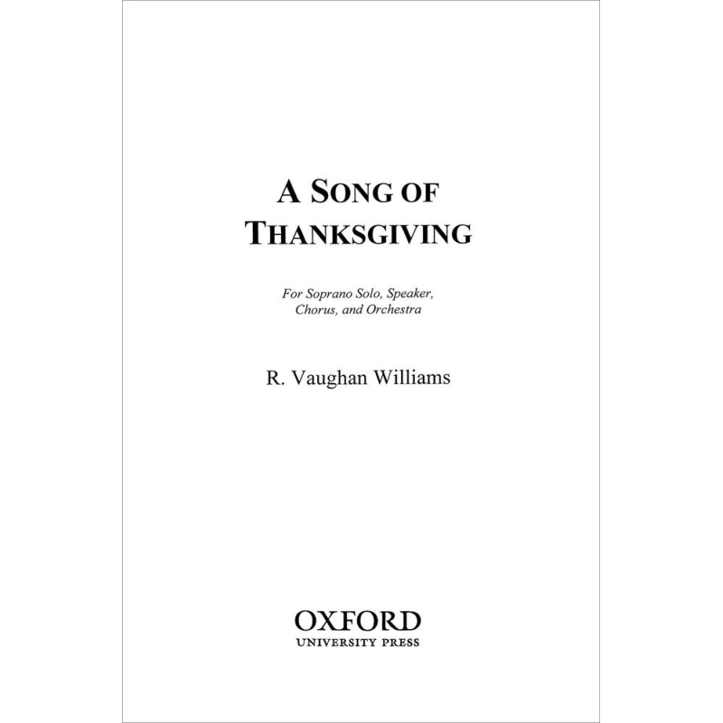 Vaughan Williams, Ralph - A Song of Thanksgiving