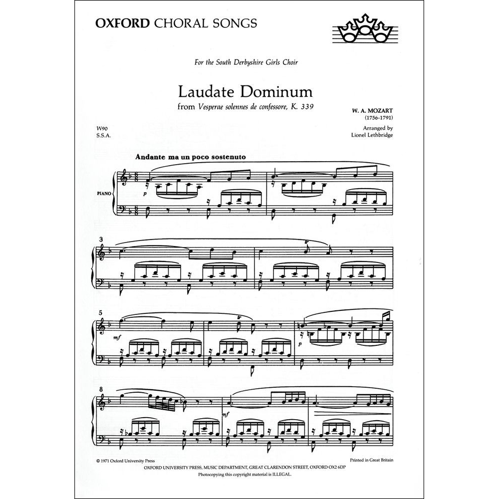 Mozart, Wolfgang Amadeus - Laudate Dominum