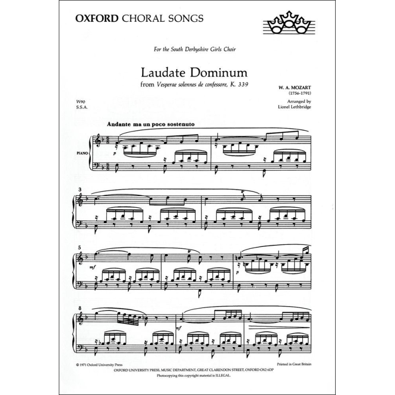 Mozart, Wolfgang Amadeus - Laudate Dominum