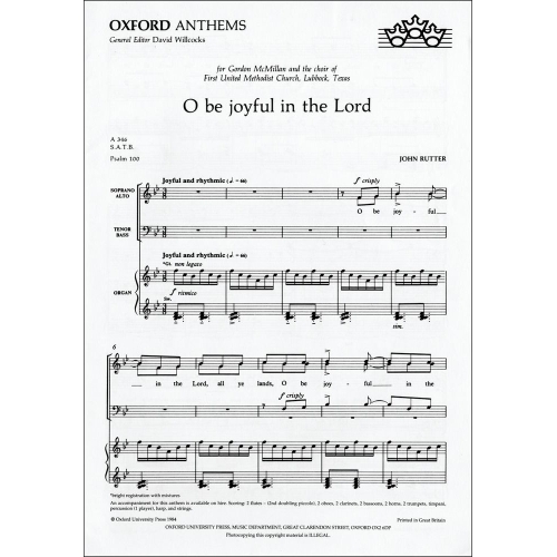 Rutter, John - O be joyful...