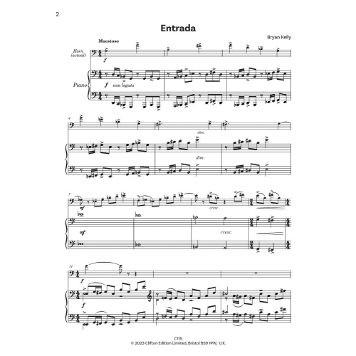 Kelly, Bryan - Dance Preludes for Horn in F and Piano