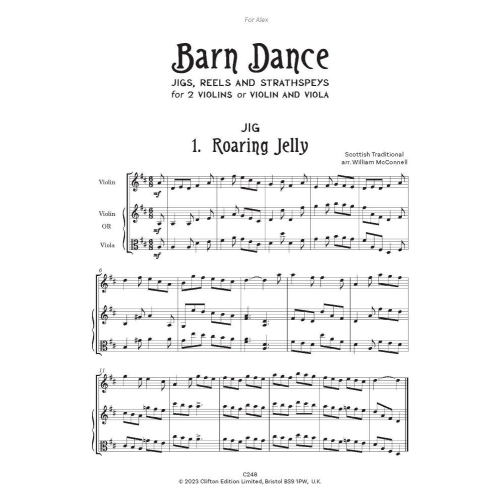 McConnell, William - Barn Dance for Violin Duet or Violin & Viola Duet