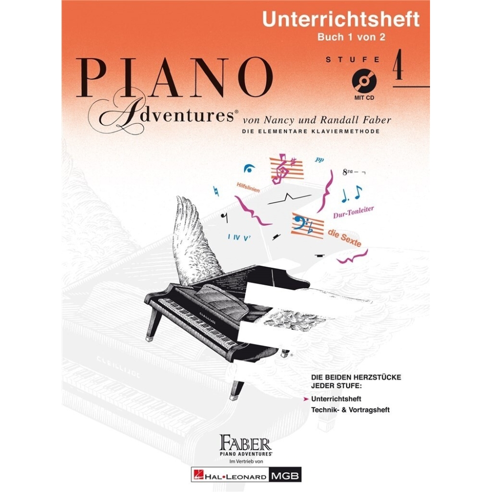 Piano Adventures: Unterrichtsheft Stufe 4 mit CD