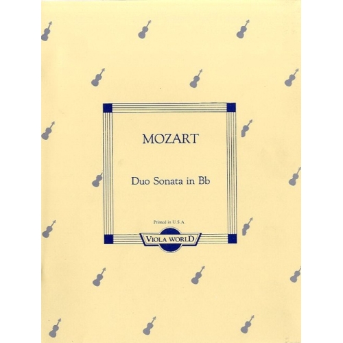 W.A Mozart - Duo Sonata In B Flat K.292