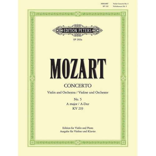 Mozart, Wolfgang Amadeus - Concerto No.5 in A K219