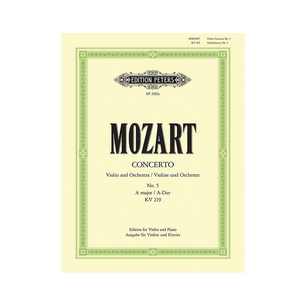Mozart, Wolfgang Amadeus - Concerto No.5 in A K219